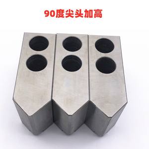 Mandrin hydraulique standard taïwanais de 5 pouces à 3 mors, angle pointu de 90 degrés, haute pression, avec mors souples pour tour - Product Image 4