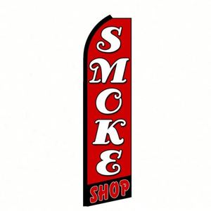 ธงขนนกสำหรับร้านขายอุปกรณ์สูบบุหรี่แบบกำหนดเอง 110gsm ผ้าโพลีเอสเตอร์ถักกันน้ำ พิมพ์ด้านเดียว ธงโฆษณาชายหาดสำหรับใช้งานกลางแจ้ง - Product Image 5