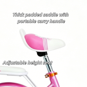 Bicicletta per Bambini con Ruote Stabilizzatrici, Regalo per Bambine, 12'' 14'' 16'' 18'', Rosa Blu Viola - Product Image 3