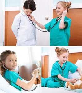 Costume de Docteur et Infirmière XJ, Ensemble de 7 Pièces pour Enfants de 3 à 11 Ans, Unisexe, Tissu Dobby Polyester/Coton, Déguisement d'Halloween - Product Image 4