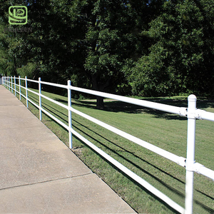 Panneaux de clôture de ranch extérieurs résistants à la corrosion, 3 rails, PVC blanc, clôture pour chevaux, utilisation en ferme - Product Image 5