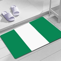 Tapis de sol en caoutchouc polyester avec drapeau national du Nigeria, 40*60 cm, tapis de porte rectangulaire antidérapant, décoration intérieure et extérieure