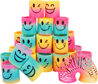 KEYIDO Lot de 30 mini-slinky en plastique, cadeaux amusants pour fêtes d'anniversaire (2-4 ans), jouets sensoriels, récompenses pour la classe