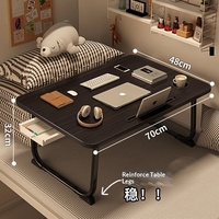 Table pliante pour lit, table d'étude pour baie vitrée, bureau d'étudiant, bureau de dortoir, bureau pour ordinateur portable, table pour personne paresseuse, fabriquée en Chine
