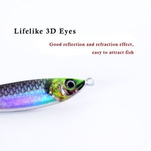 Naufrage Jigging Pesca Appâts Chute Lente Jig Lente Pêche UV Jig Impression 3D 7g 10g 15g 20g 25g 30g 40g 60g 80g Appât Dur En Métal - Product Image 4