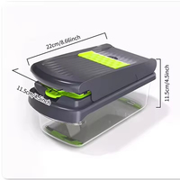 OEM/ODM Handmatige Multifunctionele 15-delige Handheld Groentehakker Uiensnijder Aardappelschiller RVS Keuken Fruit