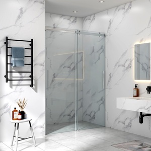 Nouvelle tendance, porte <span class=keywords><strong>de</strong></span> <span class=keywords><strong>douche</strong></span> à charnières murales, porte <span class=keywords><strong>de</strong></span> <span class=keywords><strong>douche</strong></span> en aluminium dissimulée, design moderne carré, <span class=keywords><strong>cabine</strong></span> <span class=keywords><strong>de</strong></span> <span class=keywords><strong>douche</strong></span> - Product Image 3