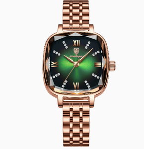 POEDAGAR 712 Luxury Women Watch Dress Elegant Femme <b>Clocks</b> Reloj Stainless Steel Square Waterproof Quartz Ladies Wristwatches - Product Image 4