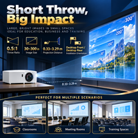 Projecteur DLP laser à courte focale XG-TK350ZS 4500 lumens Full HD 1080P, rapport de projection 0,5, pour l'éducation, les entreprises et l'utilisation commerciale