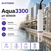 LIFYSENS Aqua3300 Sensor pH PTFE Portabel Industri Tahan Lama 014 Membran Sensitif Tahan Asam Alkali untuk Kolam Renang