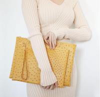 Bolsa de mão de couro pu portátil, saco, alça de pulso, para laptop