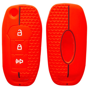 <span class=keywords><strong>Silicone</strong></span> lật Gấp bìa Chính Trường hợp đối với <span class=keywords><strong>Ford</strong></span> Bronco F-150-250 Explorer 3 nút từ xa Vỏ chìa khóa bảo vệ - Product Image 4