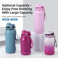 Bouteille d'eau isotherme en acier inoxydable 316, grande capacité, avec sangle de transport portable, pour le sport, avec poignée, pour enfants, garde au froid et au chaud