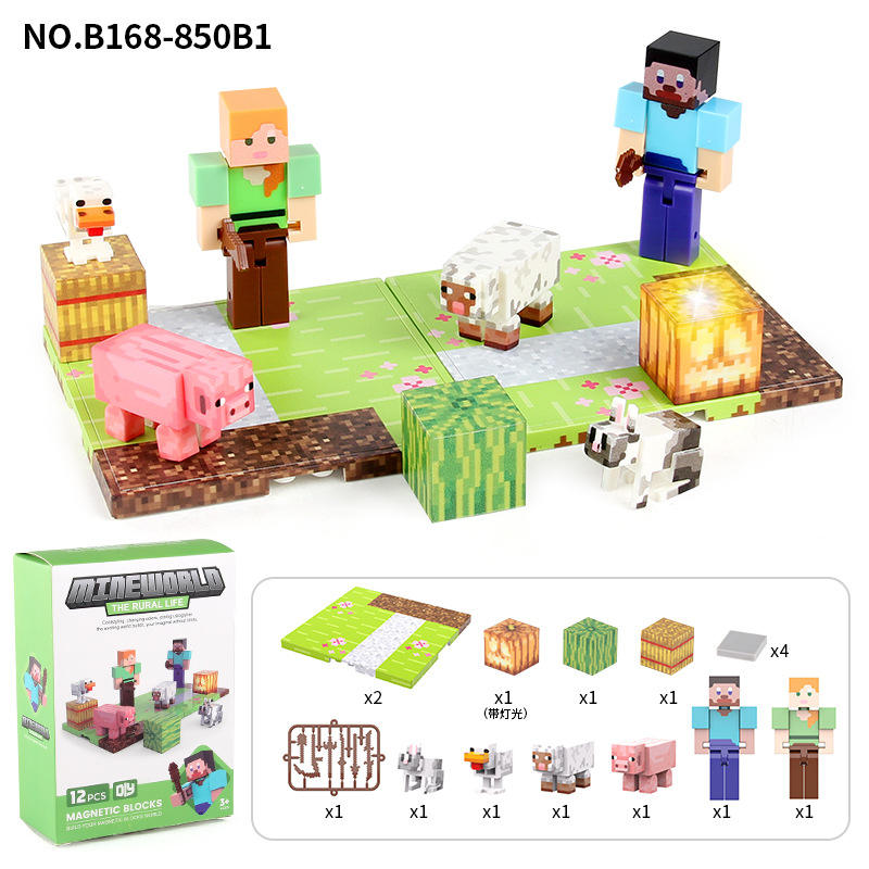 Ferme agricole 12pc-animaux4 larves2-101g