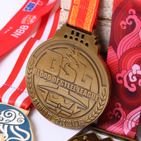 Médaille en alliage de zinc, impression 3D en métal, médaille personnalisée pour marathon, avec logo OEM