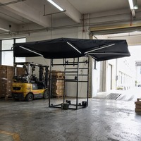 Auvent autoportant quatre saisons 4x4 XL à 270 degrés, double poteau 2m 2.5m, auvent latéral de voiture avec éclairage LED tricolore