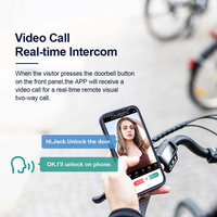 Kunci Pintu Pintar Tuya 3D Pengenal Wajah Wifi dengan Kamera, Biometrik, Keamanan untuk Rumah Kayu