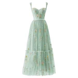 AliExpress europeo y americano nuevo encaje Natural verano A-Line té-longitud con cuentas vestido de noche 2025 Sexy vestido de fiesta de graduación mujeres - Product Image 5