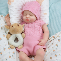 Poupée Reborn LouLou de 18 pouces en silicone plein, peinte à la main, pour bébés prématurés, poupée de mode pour filles, jouet doux fait main, cadeau parfait