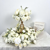 Couronne de fleurs artificielles en soie faite à la main DKB pour mariage, Noël, rentrée scolaire - Décoration moderne pour la maison