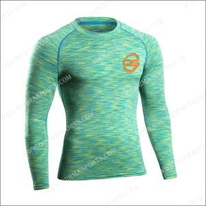 T-shirt de compression unisexe à manches courtes pour la gym et le fitness, respirant, grande taille, séchage rapide, 100 % coton, pour la musculation - Product Image 3