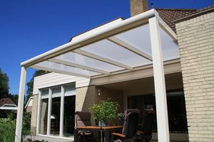 Auvent de véranda extérieur en aluminium sur mesure, toit de patio, revêtement poudré gris et blanc, prix d'usine, vente en gros - Product Image 2