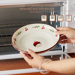 Plato de Sopa de Cerámica con Diseño de Dibujos Animados, Color Subesmaltado, Apto para Microondas, Diseño Fresco y Lindo, Modelo Tao Xiaojia, Alto Valor Estético, Novedad 2025 - Product Image 2