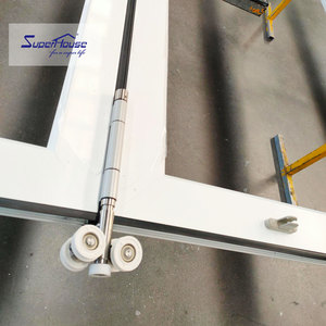 Puerta <span class=keywords><strong>de</strong></span> aluminio plegable <span class=keywords><strong>de</strong></span> doble cristal, a prueba <span class=keywords><strong>de</strong></span> Hurricane <span class=keywords><strong>NOA</strong></span> NFRC AS2047, <span class=keywords><strong>de</strong></span> gran esquina, color blanco - Product Image 4