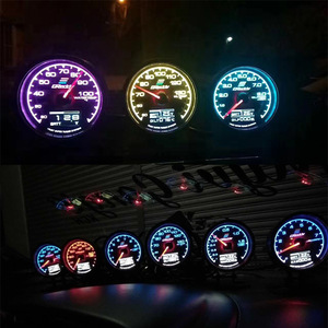 60Mm Tự Động Meter 7 Colour LED Kỹ Thuật Số Meter Boost Volt Hiển Thị Nước Nhiệt Độ Dầu Nhiên Liệu Áp Suất Dầu Rpm Chân Không Afr Đo - Product Image 4
