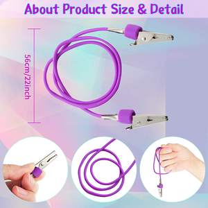 滑り止めシリコンフレキシブルデンタルビブスカーフステンレス鋼クリップナプキンチェーンフェイスカバーストラップホルダーストラップ - Product Image 3