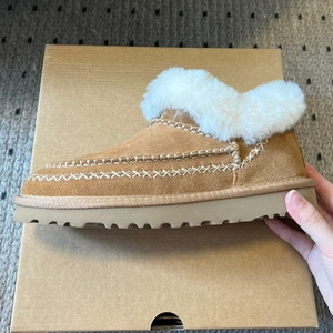 Botas de Invierno para Mujer, Estilo UGG, de Piel de Oveja Auténtica, Ligeras, de Alta Calidad, de Diseño de Lujo, para Caminar, Estilo Grueso, Cortas - Product Image 2