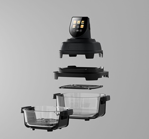 Friteuse à air domestique 2025, nouvelle génération, best-seller, double pot en verre, grand pot, petit pot, autorisée au réfrigérateur - Product Image 2