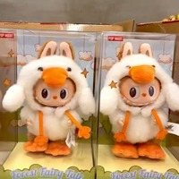 Authentique POP MART the MONSTERS Labubu Forest Fairy Tale Series Figurine en vinyle et peluche Canard exquis, Porte-clés en peluche