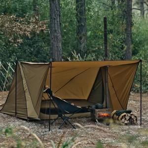 <span class=keywords><strong>Tente</strong></span> chaude OEM avec cuisinière et prise pour 1 à 3 personnes, abri de <span class=keywords><strong>bushcraft</strong></span> imperméable et ignifuge avec vestibule, <span class=keywords><strong>tente</strong></span> de camping en plein air - Product Image 1