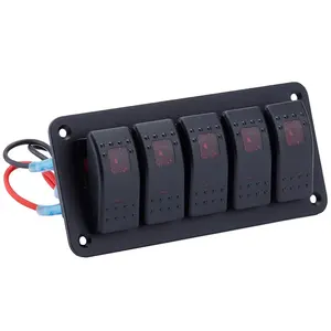 Voltímetro usb duplo para carro, painel de voltímetro entrada para cigarro interruptor liga/desliga para barco motocicleta automotiva à prova d' água