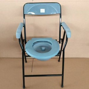 Chaise de toilette portable pliable avec accoudoirs pour personnes âgées et femmes enceintes, matériau ABS, conception durable, style moderne - Product Image 1