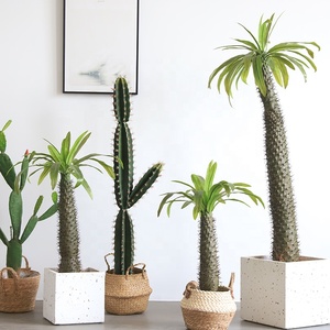 Árbol de Cactus Artificial de 90-167 cm, Plástico Verde, Planta de Euphorbia Artificial en Maceta, Decoración Interior y Exterior - Product Image 4