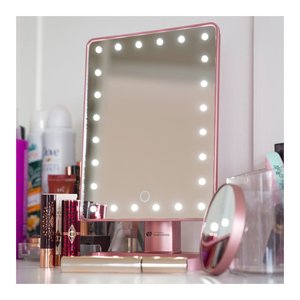 The Beauty Specialists Makeup Mirror 16.8x27cm Led Lighted Rose Gold With Magnifying 10x Vanity Mirror - Product Image 6