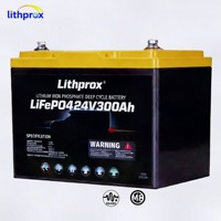 Batterie LiFePO4 haute capacité 25,6V 300AH Grade A Portable 6000 Cycles RV Smart BMS RS485 Terminal M8 CE RoHS IP67 OEM ODM