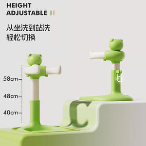 Soporte ajustable para baño de bebé, altura ajustable de 40-58cm, para niños de 0 a 12 meses, soporte para bañera, Material PP antideslizante - Product Image 1