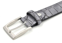 Fournisseur de la Chine en gros ceintures en cuir PU gaufré style décontracté boucle de ceinture motif crocodile ceinture pour hommes jeans