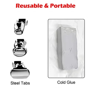 WOYO PDR101 Kit de réparation de bosses sans peinture avec marteau à inertie, colle à froid et 3 languettes métalliques pour outils de débosselage de carrosserie automobile - Product Image 2