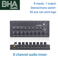 BHA MX800USB Mixeur/Convertisseur 8 Canaux avec Signal Audio Multi-Entrées pour Instruments de Musique et Guitares - Prix de Gros & OEM