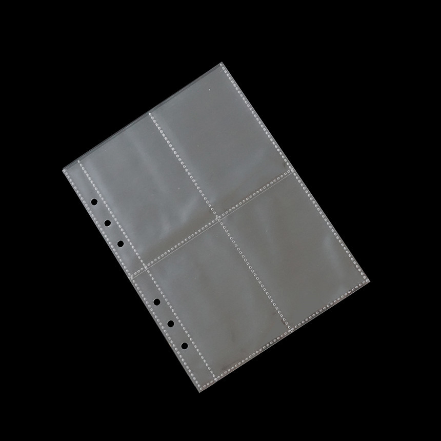 Прозрачный карман из полипропилена размера A5 для альбома, 4 кармана для фото