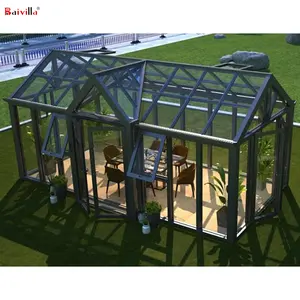 Giá Rẻ Giá Thủy Tinh Cách Nhiệt Của Thiết Kế Mới Nhiệt Phá Vỡ Nhôm Sunrooms Gable Lợp