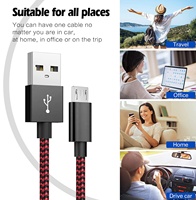 Câble de charge rapide micro USB rétractable 3m 100% authentique et original, compatible avec les appareils photo, les montres intelligentes, les imprimantes, les ordinateurs