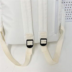<span class=keywords><strong>Sac</strong></span> <span class=keywords><strong>à</strong></span> <span class=keywords><strong>dos</strong></span> <span class=keywords><strong>blanc</strong></span> élégant pour <span class=keywords><strong>femme</strong></span>-Idéal pour les voyages scolaires avec poignée - Product Image 2
