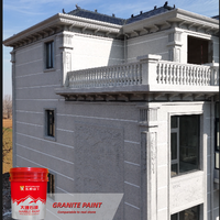 Revêtement liquide acrylique à base d'eau pour murs extérieurs (Villa) Peinture en spray multicolore effet granit