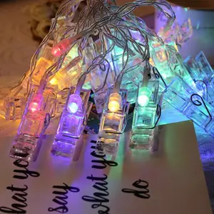 2024 Popular Modern Waterproof Battery Operated String Lights Photo Clip Fairy Light For Bedroom