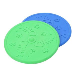จานร่อน TPR ทนทานสำหรับสุนัข ลายปลา ของเล่นยางกลมสำหรับสัตว์เลี้ยง ของเล่นฝึกสุนัขกลางแจ้ง ทนทานต่อการกัด ของเล่นเสริมสร้างการเคลื่อนไหว - Product Image 3